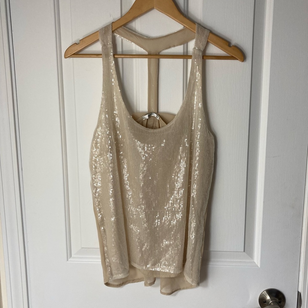 Papaya Sparkly Sequinned Camisole